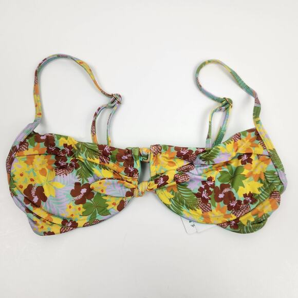 L*Space Rose Bikini Top in Floral Print Size Small Underwire NWT - Picture 1 of 5